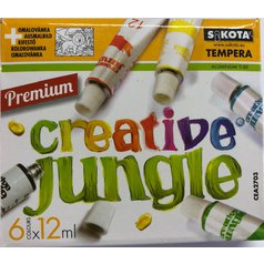 Barvy temperové Sakota Creative Jungle 6 barev x12 ml CEA2703