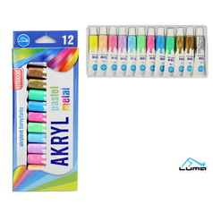 barvy akrylovépastel+metal  LUMA 12 barev á 12 ml