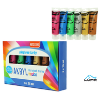 Barvy AKRYL akrylové Luma 6x75 ml v tubě METAL