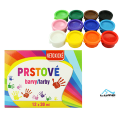 Barvy prstové LUMA 12x30ml
