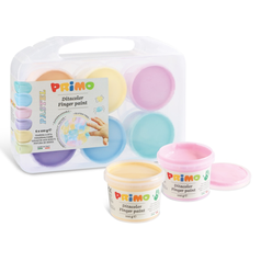 prstové barvy PRIMO PASTEL sada 6x100g v kelímku PP box