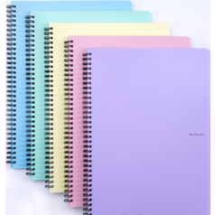 BLOK Twin wire A4 PP PASTELINI modrý