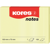 Samolepící žlutý bloček Kores 100 ls 100 x 75 mm