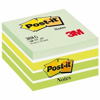 Samolepící bloček Post-it - 76x76 mm, odstíny zelené, 450 lístků