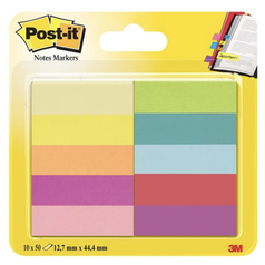 samolepící záložky 3M Post It 12,7x44,4mm mix 10-ti barev á 50 lístků