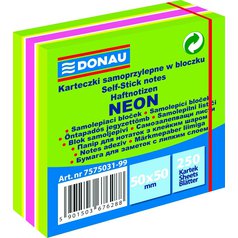 Bloček samolepící 50x50 mm /250 ls Donau  neon zelená