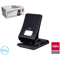děrovač DELI E0143 "BEZ NÁMAHY" do 45 ls černý