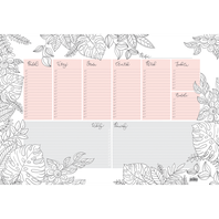 Stolní plánovač A2 - týdenní mapa - 30 listů - antistres