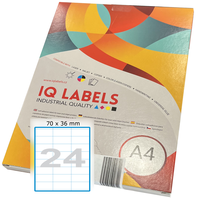 Etiketa IQ Labels A4 bílá  70x36 mm 100 listů v balení