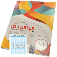 Etiketa IQ Labels A4 bílá  25,4x10 mm 100 listů v balení