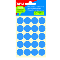 Etikety APLI kolečka průměr 19mm modrá