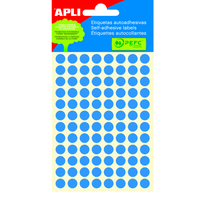Etikety APLI kolečka průměr 8mm modrá