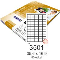 Etiketa Rayfilm A4 bílá  35,6x16,9 mm 100 listů v balení