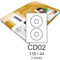 Etiketa Rayfilm A4 bílá CD02 118/44 mm 100 listů v balení