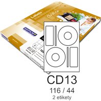 Etiketa Rayfilm A4 bílá CD13 116/44 mm 100 listů v balení