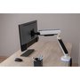 Polohovatelný držák ULTRADESK OFFSHOOT Single pro monitor, 9KG, svorka a průchodka stolu, 17''-32'', 75x75/100x100, bílý