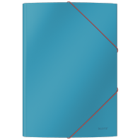 Desky Leitz Cosy hebké se 3 chlopněmi a gumičkou, kartonové klidná modrá