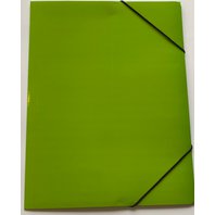 Mapa s gumičkou lesklý karton A4 zelená