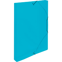 Box na spisy průhledný A4 - modrý
