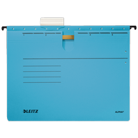 Závěsné desky Leitz Alpha s rychlovazačem - modré