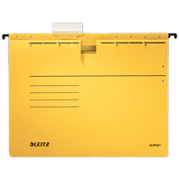 Závěsné desky Leitz Alpha s rychlovazačem - žluté