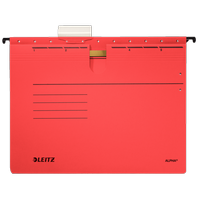 Závěsné desky Leitz Alpha s rychlovazačem - červené