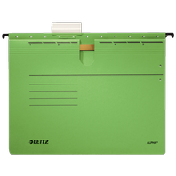 Závěsné desky Leitz Alpha s rychlovazačem - zelené