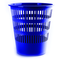 Odpadkový koš plastový 12 l perforovaný modrý