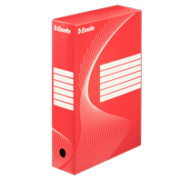 Archivační krabice Esselte 80 mm - červená 128412