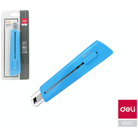 Nůž odlamovací vysouvací DELI 169mm modrý E2040