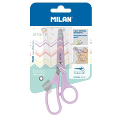 Nůžky školní  MILAN Basic Pastel Edition fialové 13,4cm