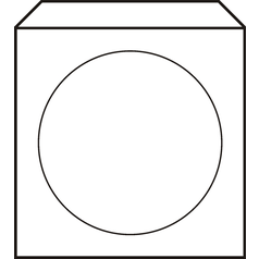 Poštovní obálka na CD 125x125mm s okénkem