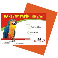 Náčrtkový papír A4 oranžový 100 ls