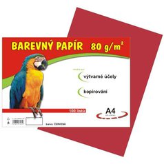 Náčrtkový papír A4 červený 100 ls