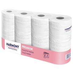 toaletní papír Harmasan Premium Professional  8 rolí, 3 vrstvý bílý 100% celulóza