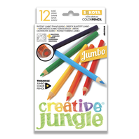 Pastelky Sakota Creative Jungle JUMBO 12 barev ABA1864