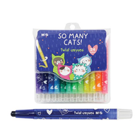voskovky vysouvatelné M&G So Many Cats  12 barev