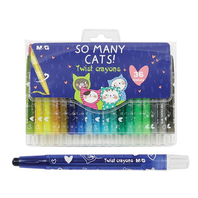 voskovky vysouvatelné M&G So Many Cats  24 barev