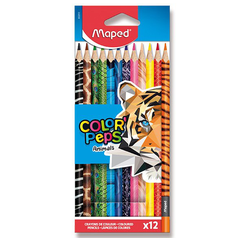 Pastelky Maped Color'Peps ANIMALS trojhranné /12 barev