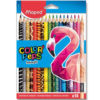 Pastelky Maped Color'Peps ANIMALS trojhranné /18 barev