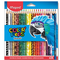 Pastelky Maped Color'Peps ANIMALS trojhranné /24barev