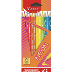 pastelky MAPED NEON 12 barev trojhranné