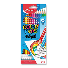 Pastelky Maped Color'Peps OOPS bezdřevé trojhranné /12 barev