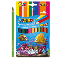 pastelky Ocean World trojhranné JUMBO dlouhé /12 barev