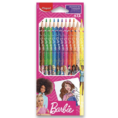 Pastelky BARBIE bezdřevé sada 12 barev