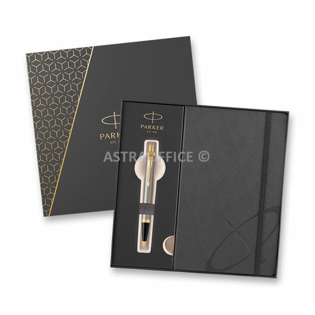 Dárková kazeta Parker IM Brushed Metal GT - sada kuličkové pero a zápisník
