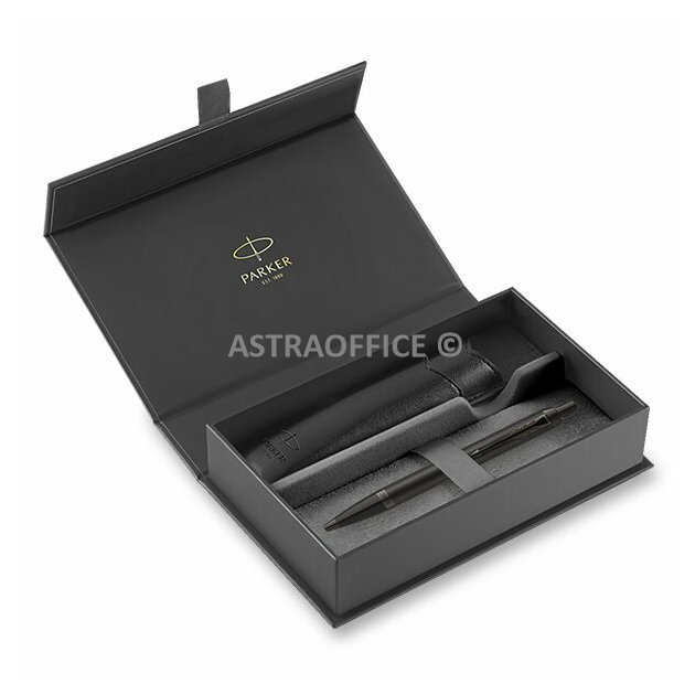 Dárková kazeta Parker IM Achromatic Black BT - sada kuličkové pero a pouzdro