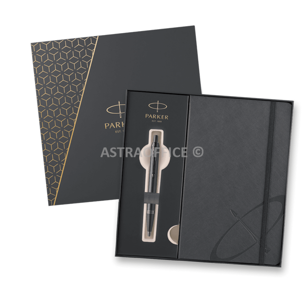 Dárková kazeta Parker IM Monochrome Titanium - sada kuličkové pero a zápisník