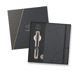Dárková kazeta Parker IM Monochrome Titanium - sada kuličkové pero a zápisník