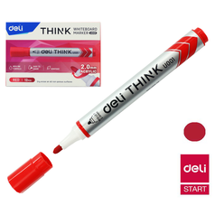Popisovač DELI WB EU00120 červený kulatý hrot